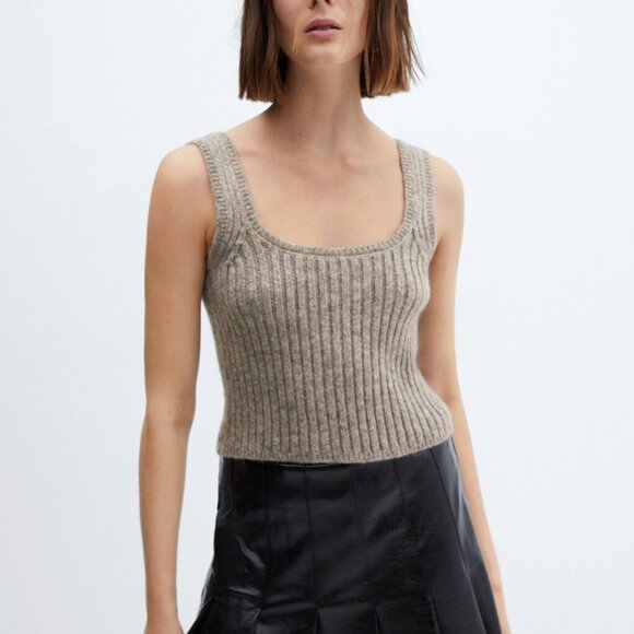 Mango Ribbed Strap Tank Top - Picture 5 of 5